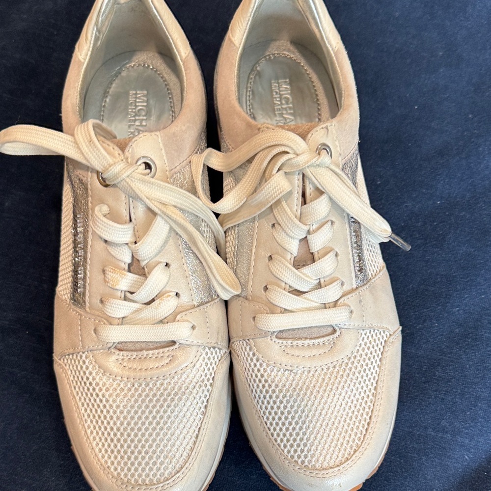 Michael Kors White and Silver  platform Sneakers for Women